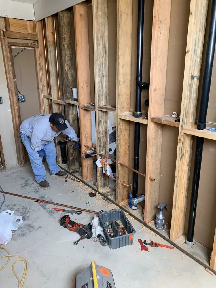Commercial rough-in plumbing for Water Heater Replacement in Leithtown